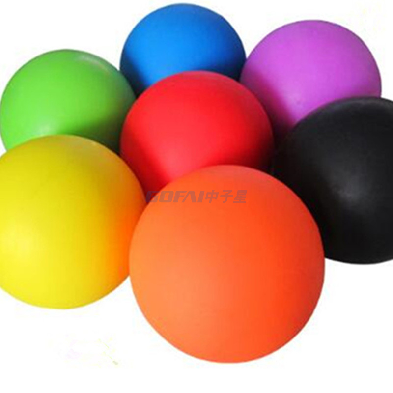 长曲棍球球 按摩球 肌筋膜释放工具 背部滚轮 肌肉打结器 橡胶球